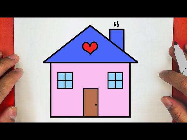 COMMENT DESSINER UNE MAISON MIGNONNE, ÉTAPE PAR ÉTAPE, JACK DESSINS