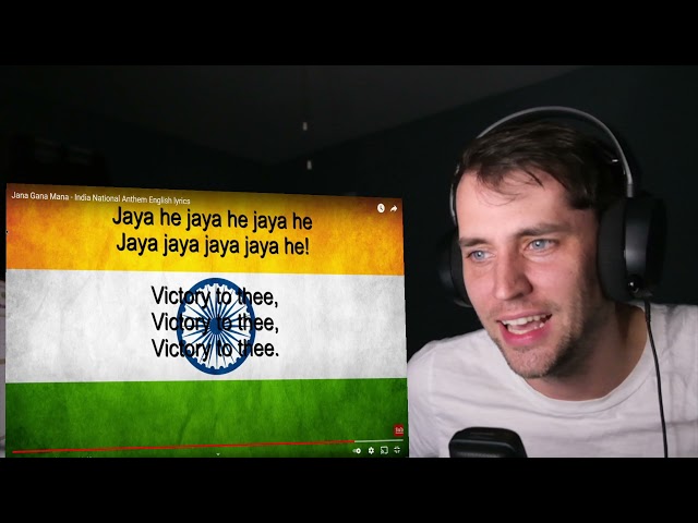 American listens to the India National Anthem for the FIRST TIME (Jana Gana Mana)