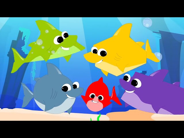 Five Hungry Sharks, Fish Song and Nursery Rhymes for Kids