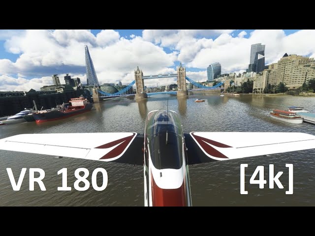 3D Flight through London, England [VR180]