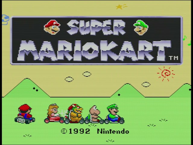 Super Mario Kart (SUPER NINTENDO) - Title Screen