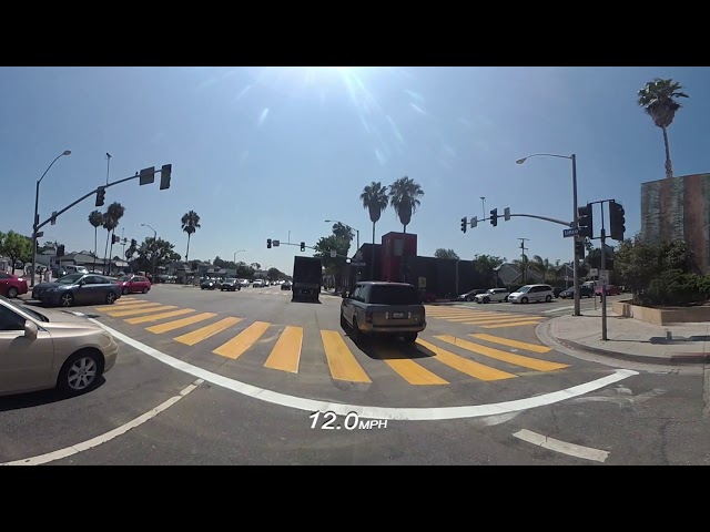 Bicycle Driving Santa Monica & Westside Los Angeles: Wilshire Blvd WB, Lincoln Blvd SB