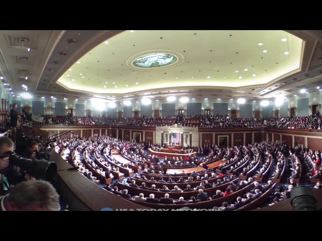 360 video: Trump gives first speech to Congress