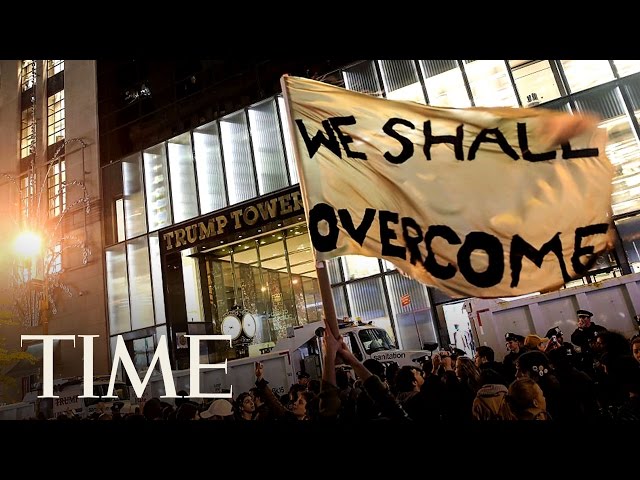 Watch Anti-Trump Protest At Trump Tower NYC In VR | 360 Video | TIME