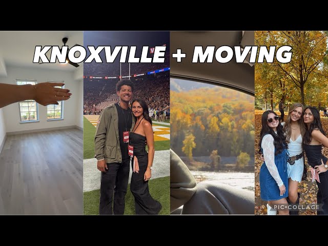 KNOXVILLE VLOG + EMPTY APT TOUR | moving day, movers, road trip, Tennessee gameday, shopping haul