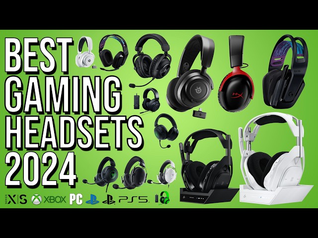 BEST GAMING HEADSETS 2024 - TOP 5 GAMING HEADPHONES of 2024 [PC, PS4, PS5, XBOX ONE, SERIES X & S]