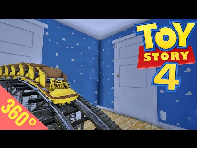 360° Toy Story 4 Wooden VR Rollercoaster POV Pixar Movie themed Indoor Ride 360 도 롤러코스터 탐험 ジェットコースター