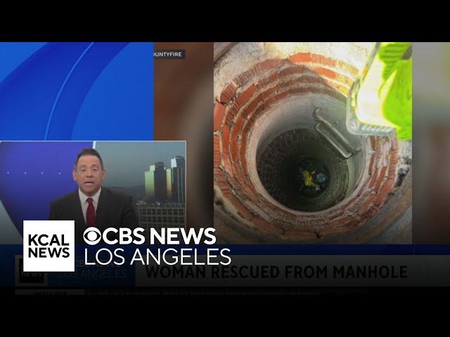 Woman rescued after getting trapped in manhole in San Bernardino