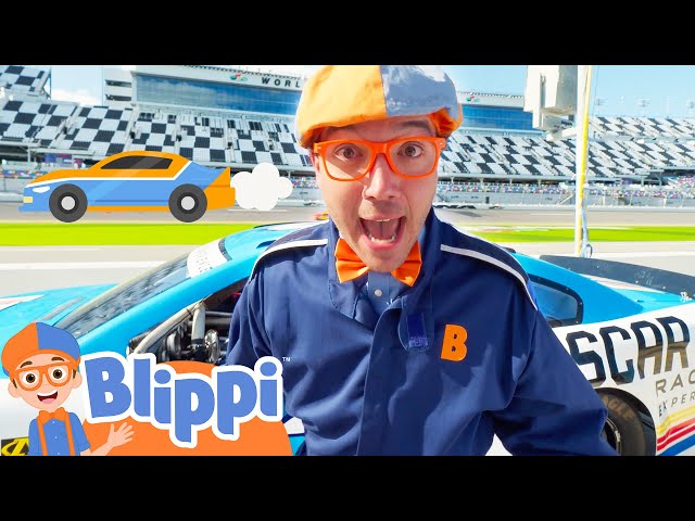 Blippi Becomes a NASCAR Racer! Educational Videos for Toddlers