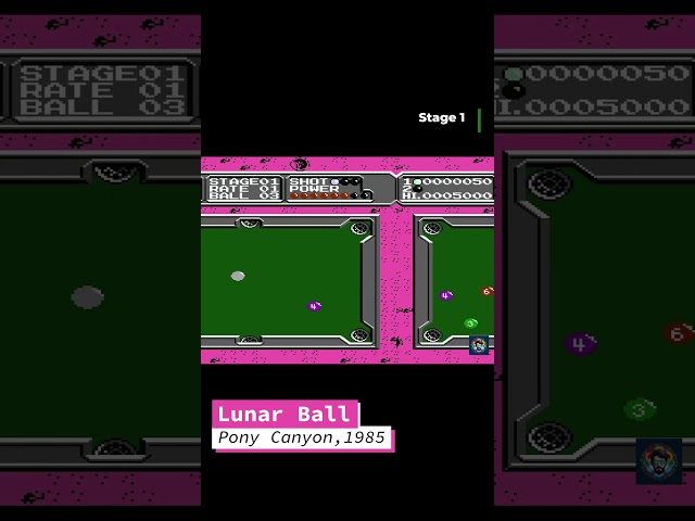 Game ball, Bridge, Backspin and Pool | Lunar Pool | NES  #nes #nesclassic #lunarball #retrogaming