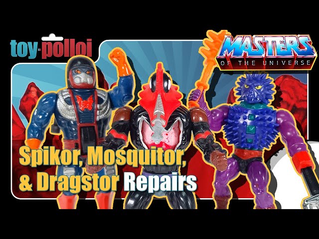 Vintage MOTU Spikor, Dragstor, and Mosquitor figure repairs - Toy Polloi