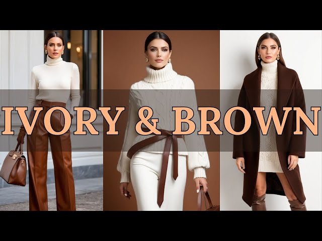 Ivory and Brown: Timeless Winter Colors for Elegant Outfits | Fashion Trends 2025