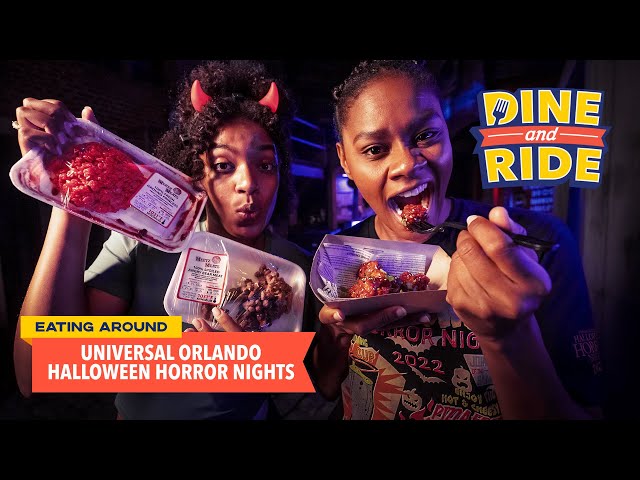 Did Someone Say PIZZA FRIES?! Halloween Horror Nights | Dine and Ride