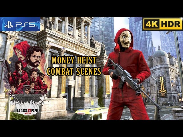 Watch Dogs Legion Money Heist Combat Scenes PS5 Gameplay 4K HDR