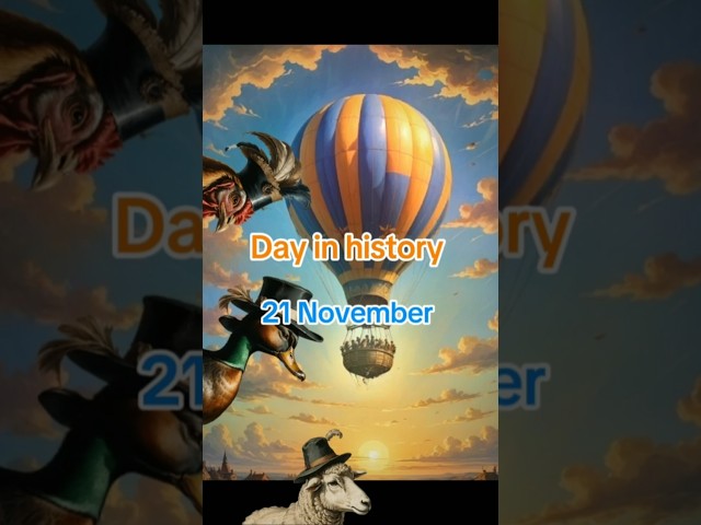 Day in History. 21 November. Human first flight. #kroket #dayinhistory #history #firstfly