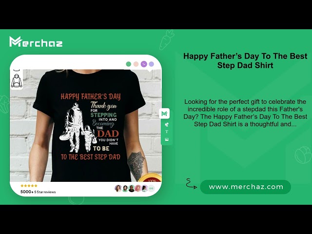 Happy Father’s Day To The Best Step Dad Shirt