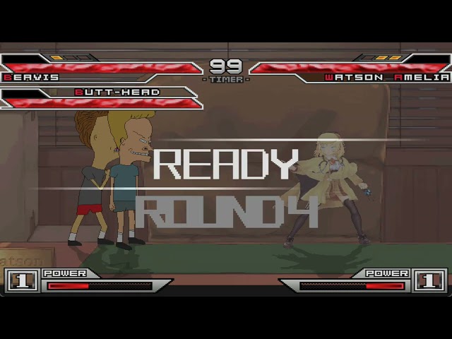 mugen 1.1b1 kof woj red edition john-7 beavis 1p & butt-head vs watson amelia 1p