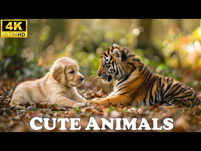 Cute Animals🌿 | 🌏The Colorful Magical World of Animals with Beautiful Nature Music (4K HDR)