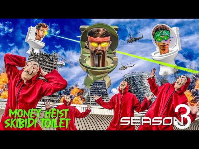 Parkour MONEY HEIST vs Zombie SKIBIDI TOILET IN REAL LIFE SEASON 3 ( Epic Parkour Pov Chase ) B2F