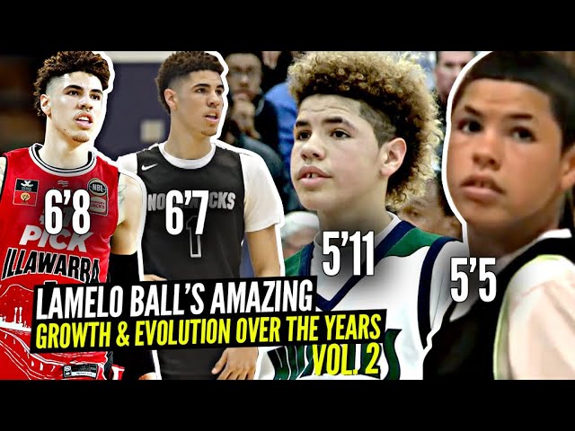 LaMelo Ball's Amazing Evolution Through The Years Vol. 2! From 5'5 13 Y/O to 6'8 18 Year Old!