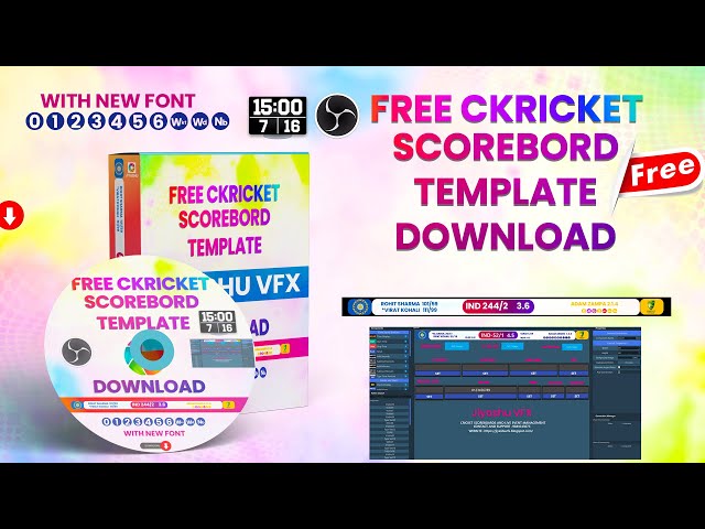 HOW WORK SCOREBOARD SOFTWARE WITH OBS STUDIO | CRICKET LIVE STREAMING AND RECORDING | FREE DOWNLOAD