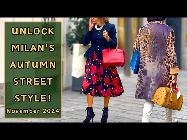 Stunning Italian Street Fashion November 2024: Milan Fall Fashion Trends | Leopard Print Trend