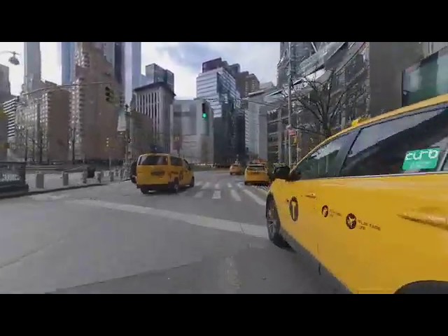 Empty New York. 3D 180 VR Ride through Manhattan NY during the corona virus quarantine