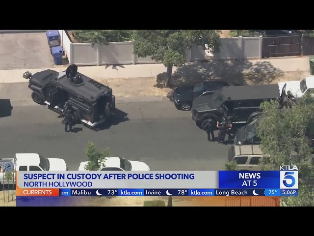 Suspect in custody after police shooting in North Hollywood