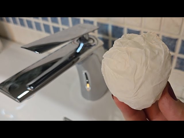 Place a ball of parchment paper in the toilet! What will happen is AMAZING!