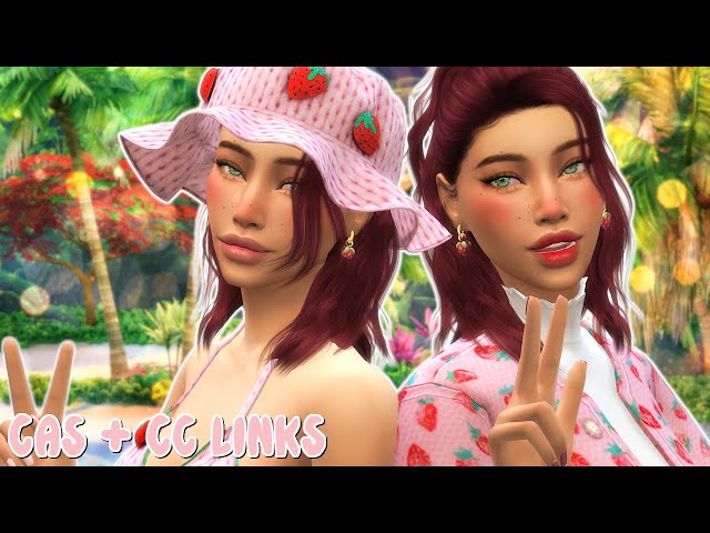 ✨CREATE A SIM WITH ME✨ | STRAWBERRY CORE | SIMS 4 CAS WITH CC LINKS