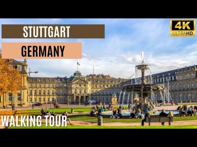 Stuttgart Walking Tour in 4K Ultra HD | Explore Schlossplatz, Konigstrasse & Historic Landmarks