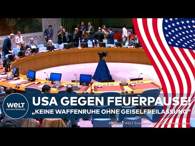 USA: "Veto!" - UN-Sicherheitsrat blockiert Waffenruhe in Gaza – Geiselfreilassung als Streitpunkt