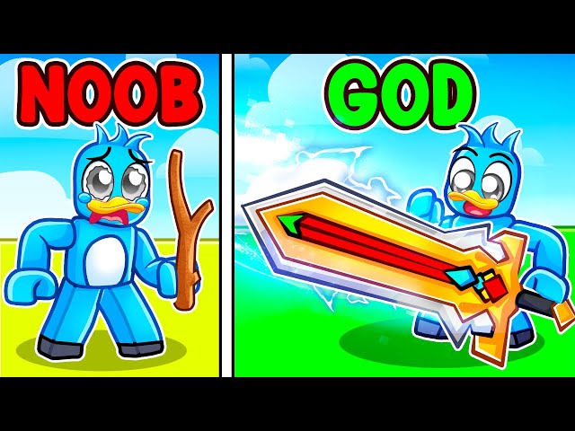 Upgrading from NOOB to GOD Sword in Roblox!