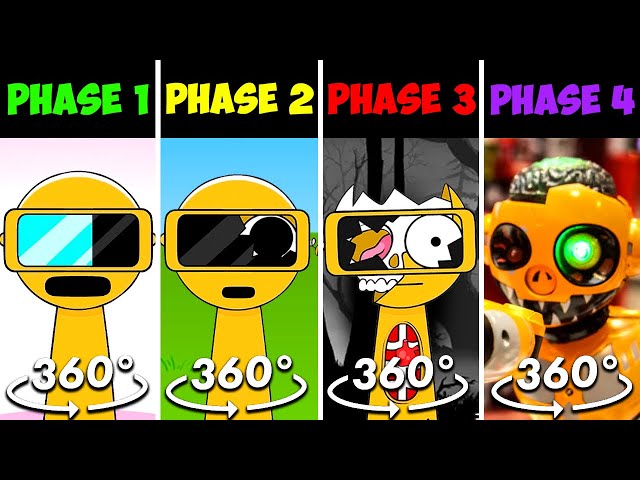 360° VR Incredibox Sprunki Phase 1 vs Phase 2 vs Phase 3 vs Phase 4