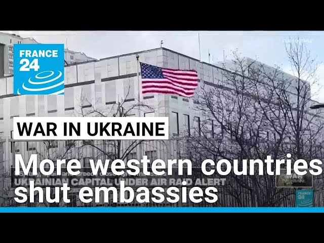 Italy, Spain and Greece follow US in closing Kyiv embassies • FRANCE 24 English