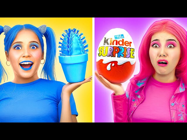 EATING ONE COLOR FOOD | Taste the Rainbow! Funny Food Challenges by 123 GO! Series