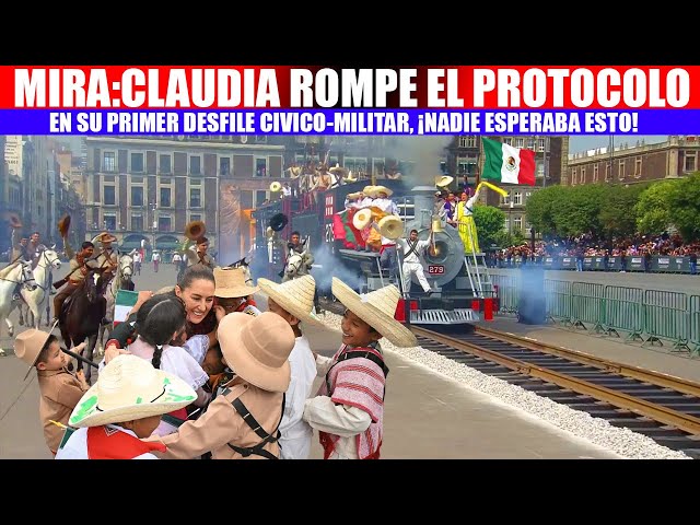 MIRA:¡NADIE ESPERABA ESTO EN EL PRIMER DESFILE DE LA PRESIDENTA CLAUDIA, MOMENTO HISTORICO.