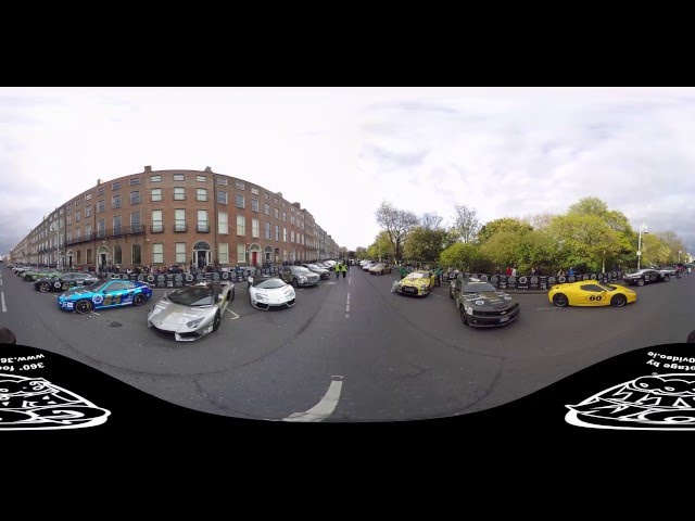 Gumball 3000 grid Dublin in 360°