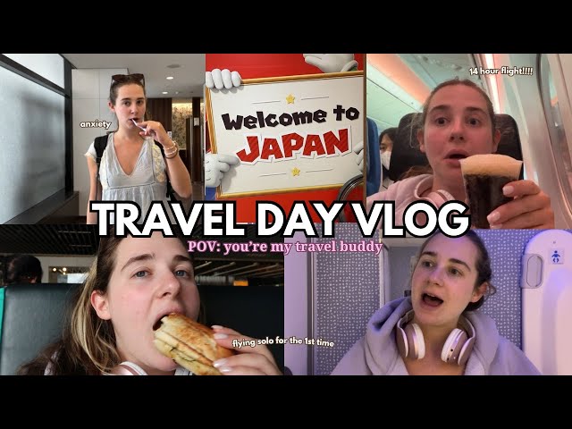 Travel Vlog: Leeds to Japan, 14 hour flight OMG! airport vlog, food + solo travel anxiety