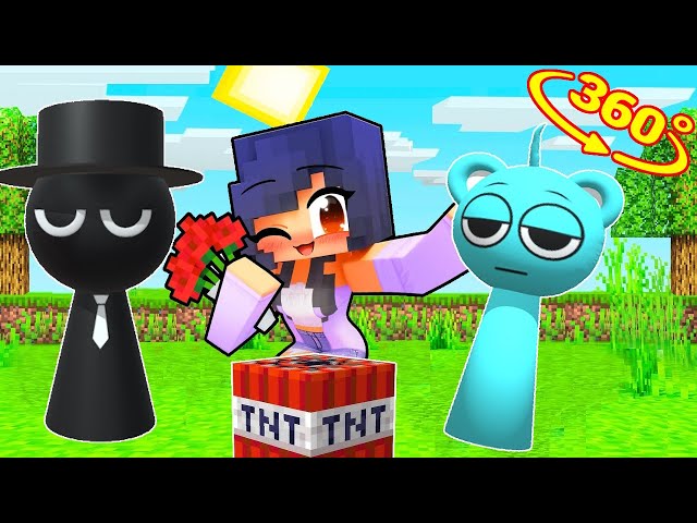 Aphmau HAVE a DATE With Incredibox Sprunki in Minecraft 360°!