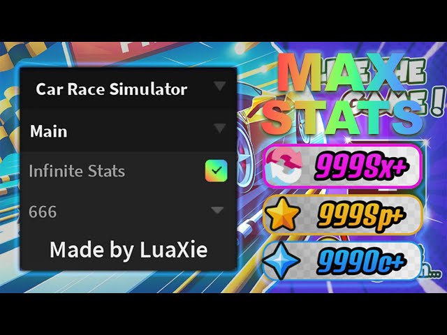 Car Race Simulator Script INFINITE STATS OP Roblox