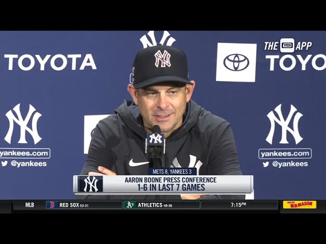 Aaron Boone on game one of the Subway Series