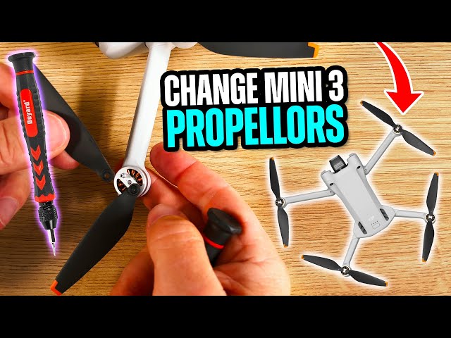 How to change propellors on Dji mini 3 Pro - quick easy guide - propellor checks and tips