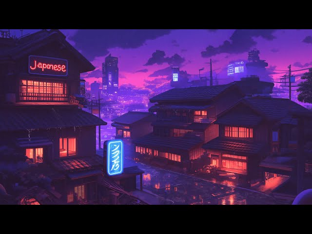 Nostalgic Lofi Hip Hop Beats 💾 1980s & 90s Vibes & Old Japanese Town Ambience 🌃 Lofi Rain Playlist