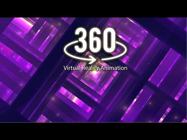 360° VR ⊙ 4K Purple Tunnel Grid ⊙ Virtual Moving Background ⊙ #AAVFX