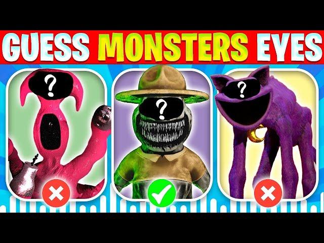 Guess The Monster's Eyes and EMOJI | Poppy Playtime Chapter 3 + Zoonomaly + Garten Of Banban