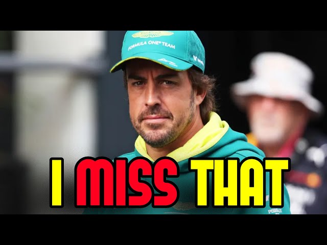 Fernando Alonso EXPOSES What He Misses in Formula 1