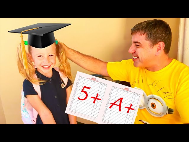 Nastya and how important it is to study well at school. Story for kids