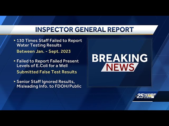 Palm Beach County inspector general releases scathing report on Riviera Beach Utilities Special D...