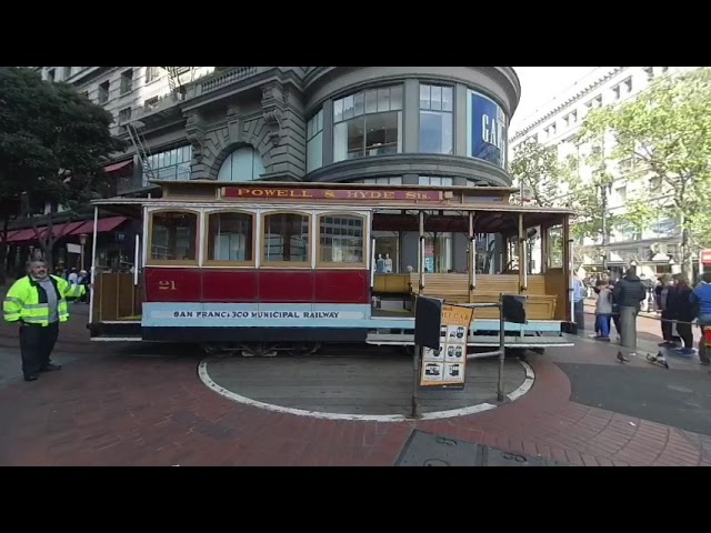 Cable Car San Francisco turn around 3D VR180